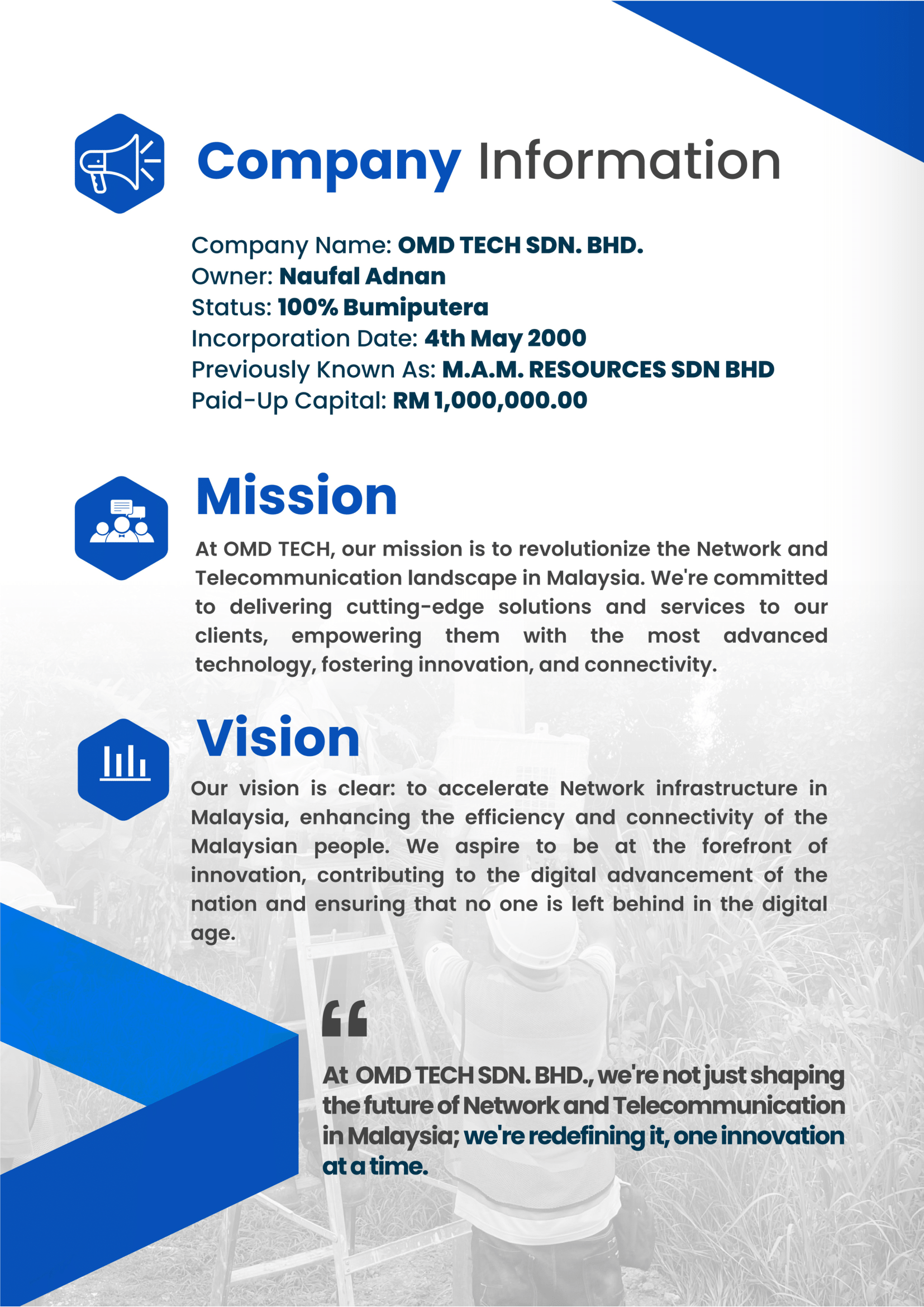 OMD Tech Company Profile